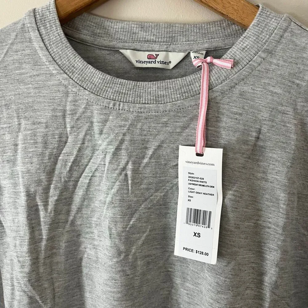 Vineyard Vines Dreamcloth Crewneck Sweater Light Gray NWT Size XS - Picture 9 of 9